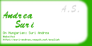 andrea suri business card
